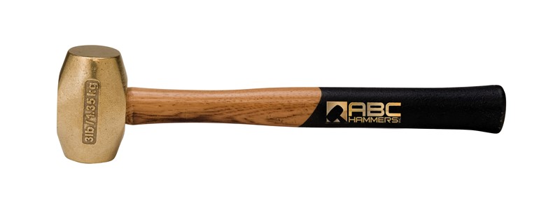 3 lb. Brass Hammer with 12.5" Wood Handle