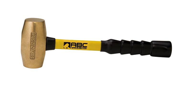 5 lb. Brass Hammer with 12" Fiberglass Handle