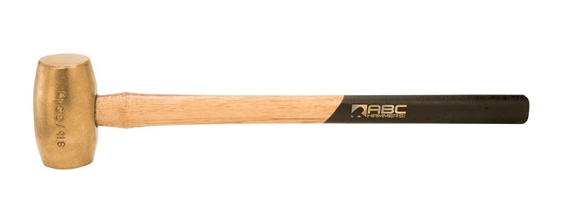 8 lb. Brass Hammer with 24" Wood Handle