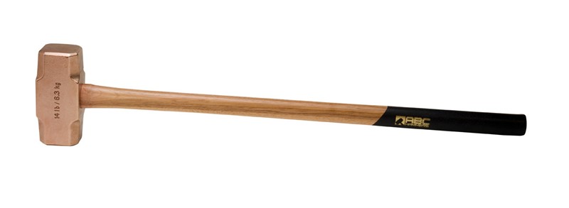 14 lb. Bronze/Copper Hammer with 32" Wood Handle