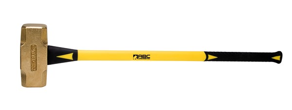 10lb Brass Sledge Hammer ABC10BF 33/" Fiberglass Handle ABC Hammers USA Made